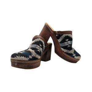Kork-Ease Brown Aztec Woven Platform Clog Size Women's 7